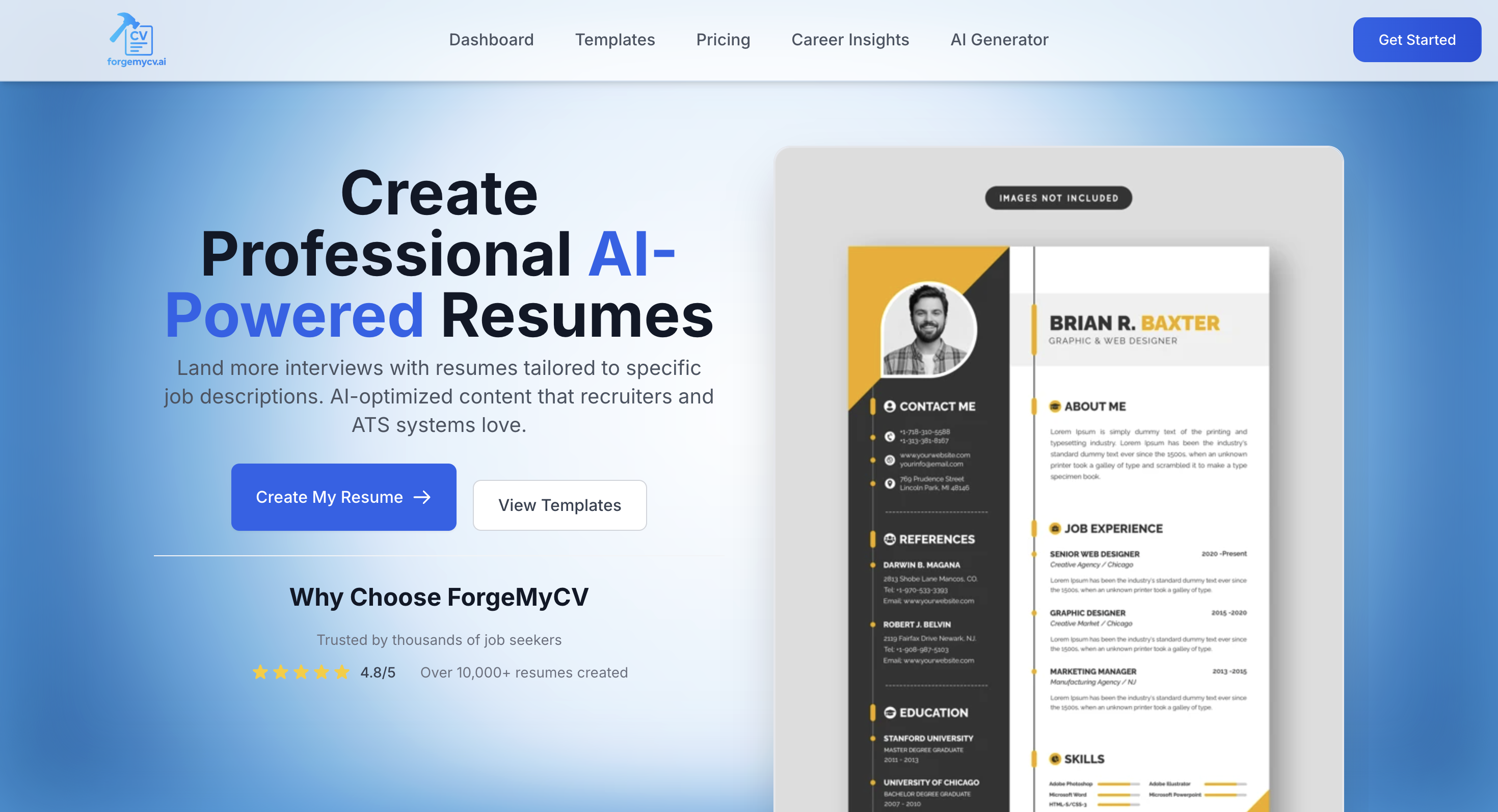 AI Resume Builder | Forgemycv