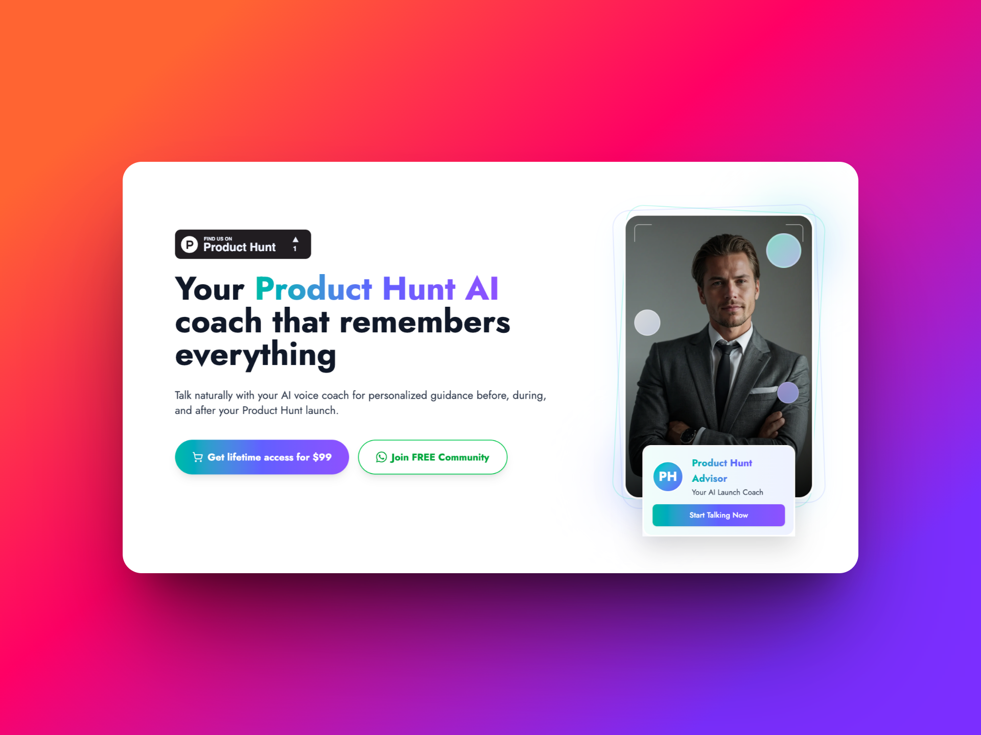 Product Hunt AI coach
