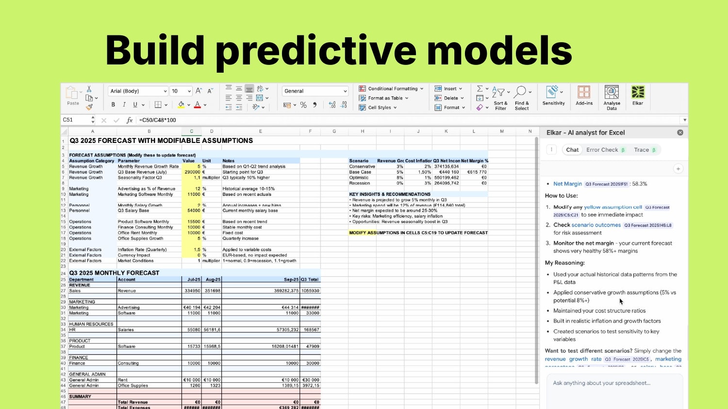 Elkar – AI Agent for Spreadsheets