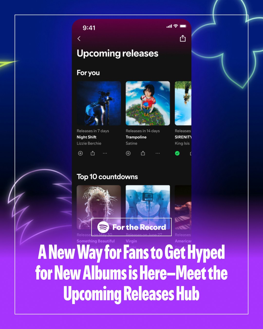 Spotify Upcoming Releases Hub