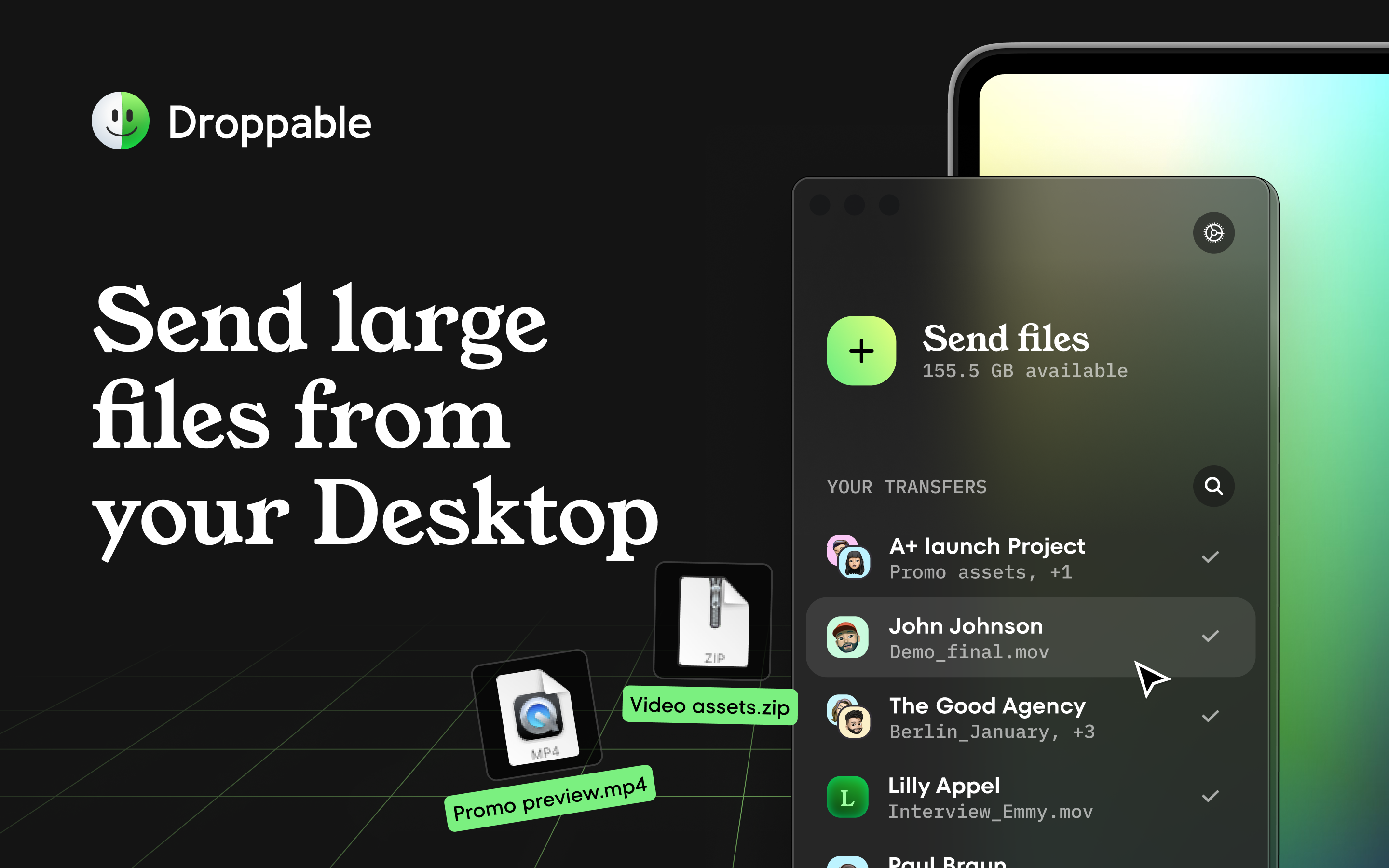 Droppable - Messenger for large files