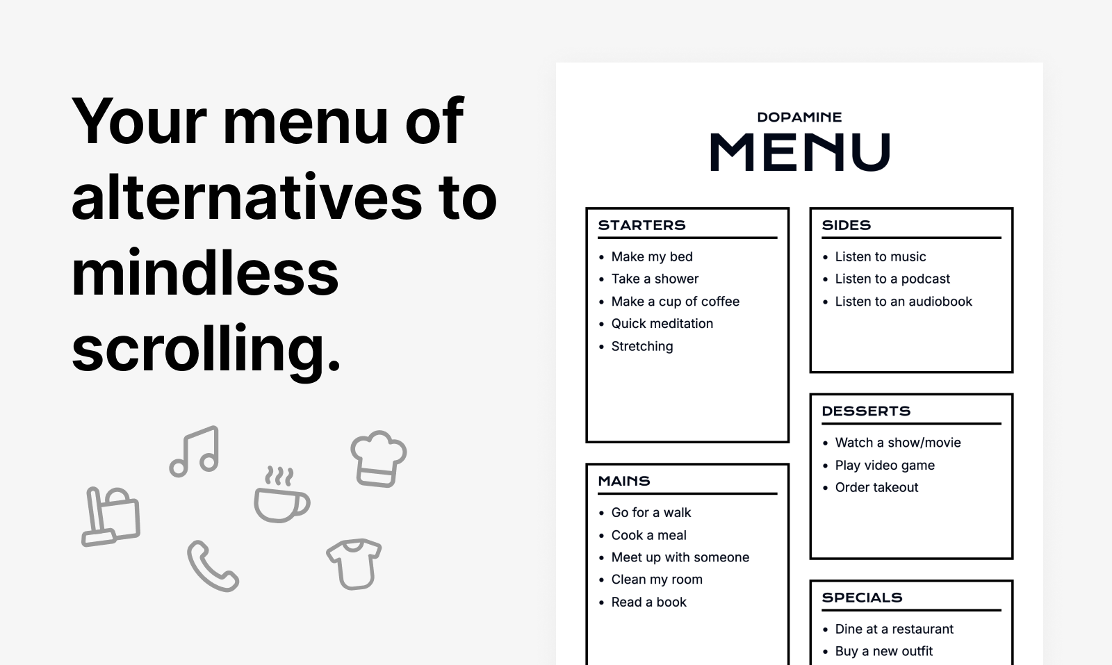 Dopamine Menu Builder