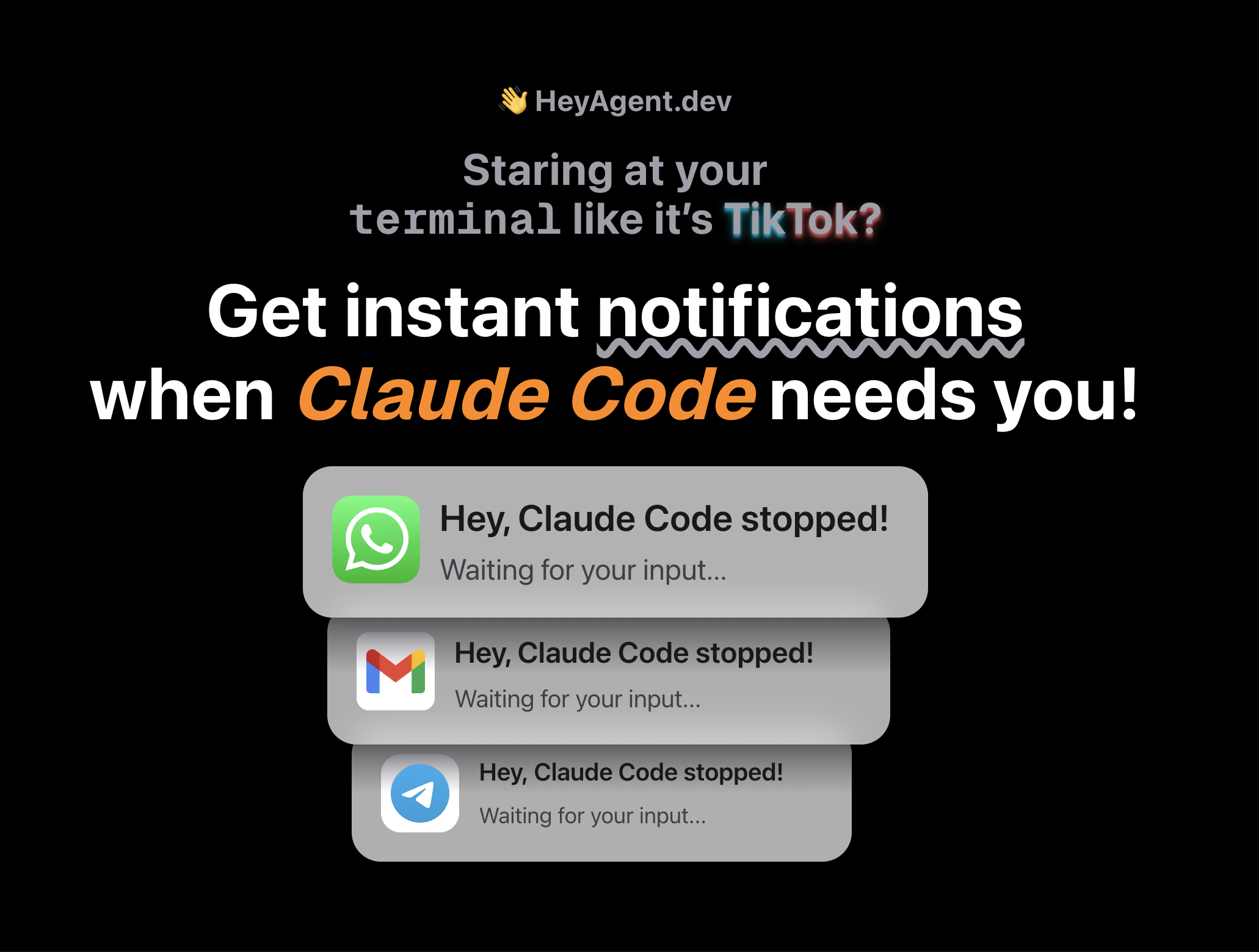HeyAgent - Notifications for Claude Code