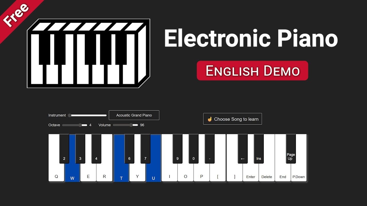 Electronic Piano – No install, just play