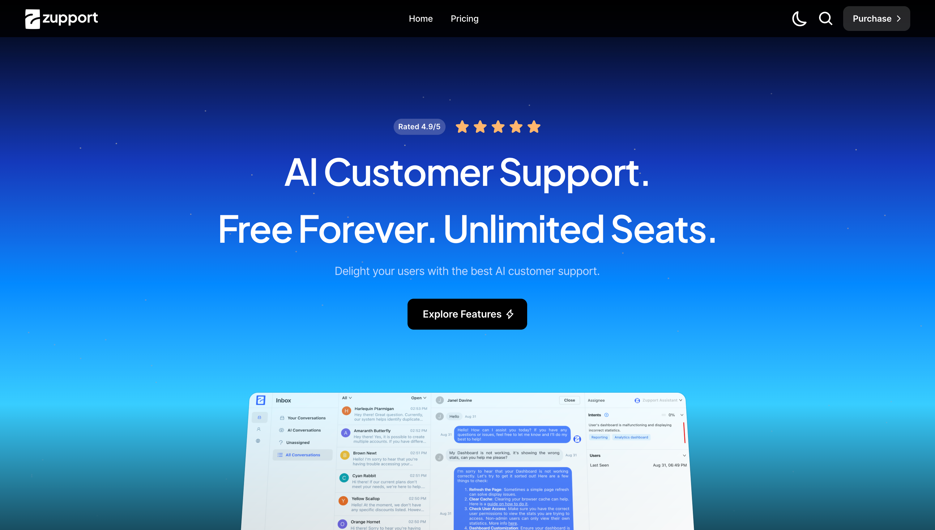 AI Actions & Unlimited Seats by Zupport