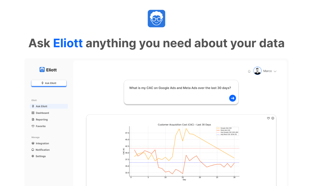 Eliott - Ask anything about your data