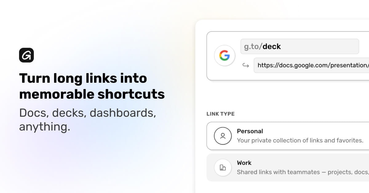 Goto - Personal and team link shortcuts