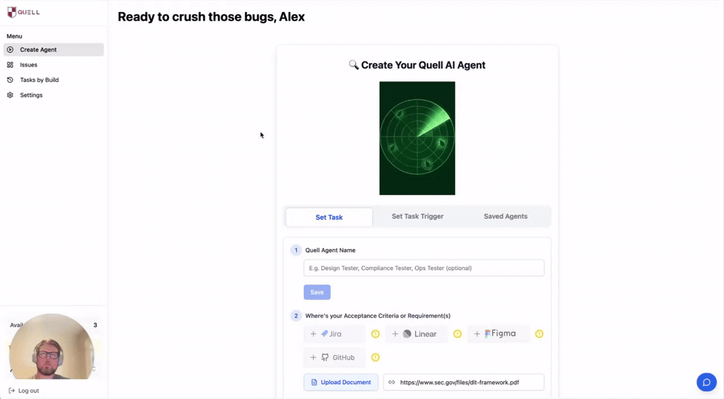 Quell's UAT AI Agent Platform
