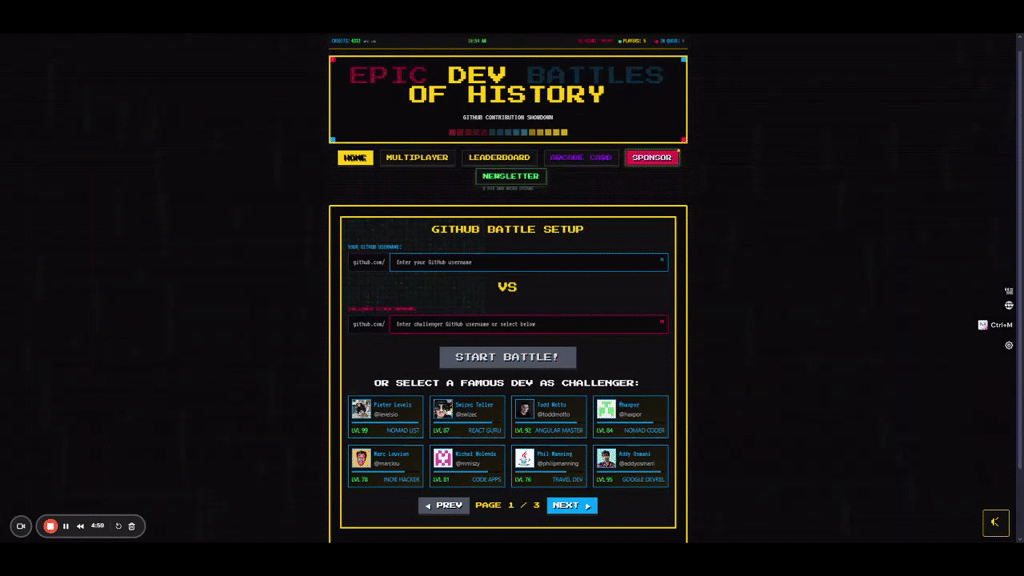 Epic Dev Battles of History