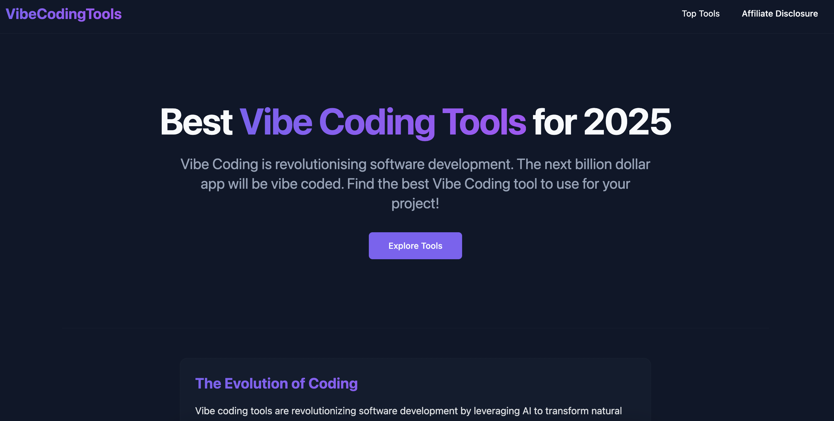Top Vibe Coding Tools