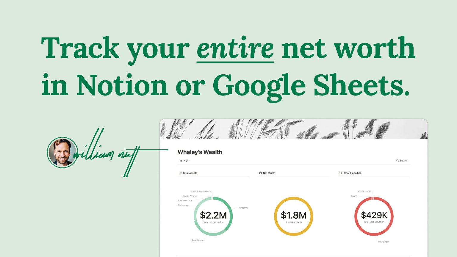 Net Worth Tracker for Notion & GSheets