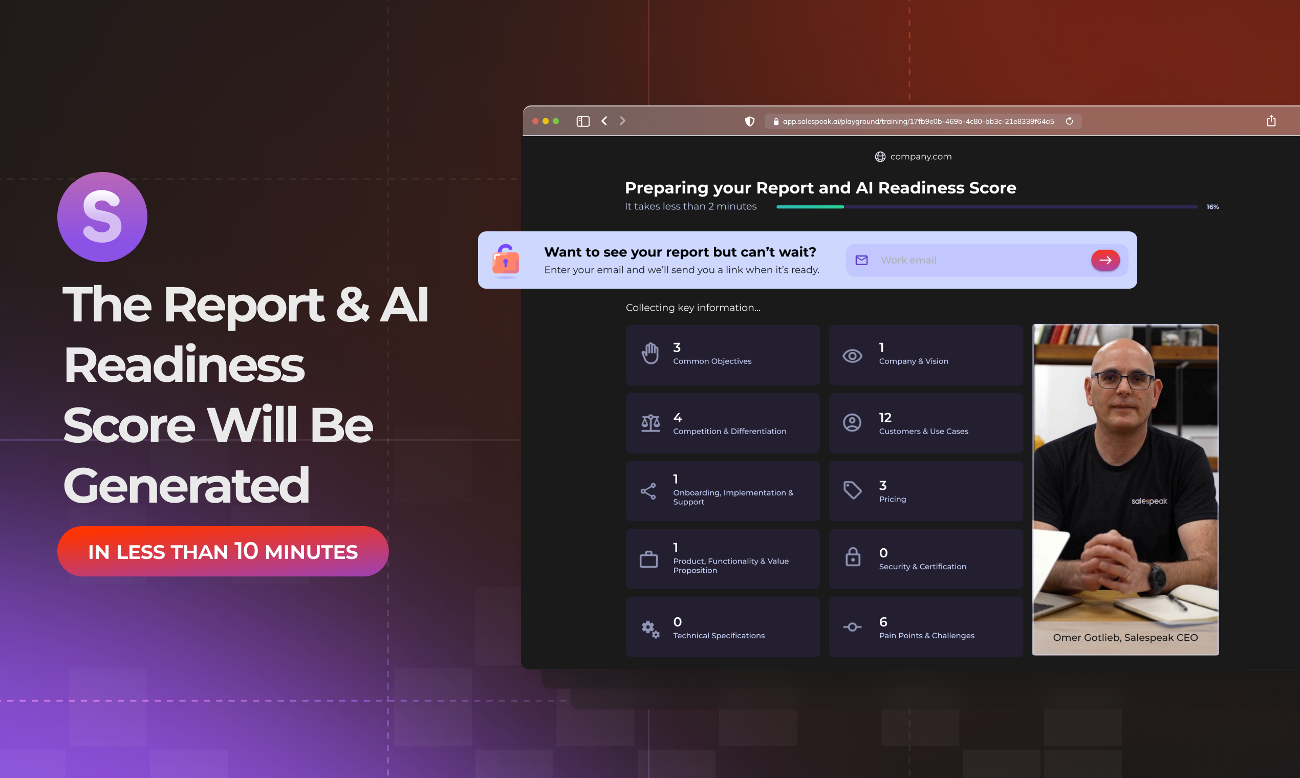 Salespeak - Website AI Grader