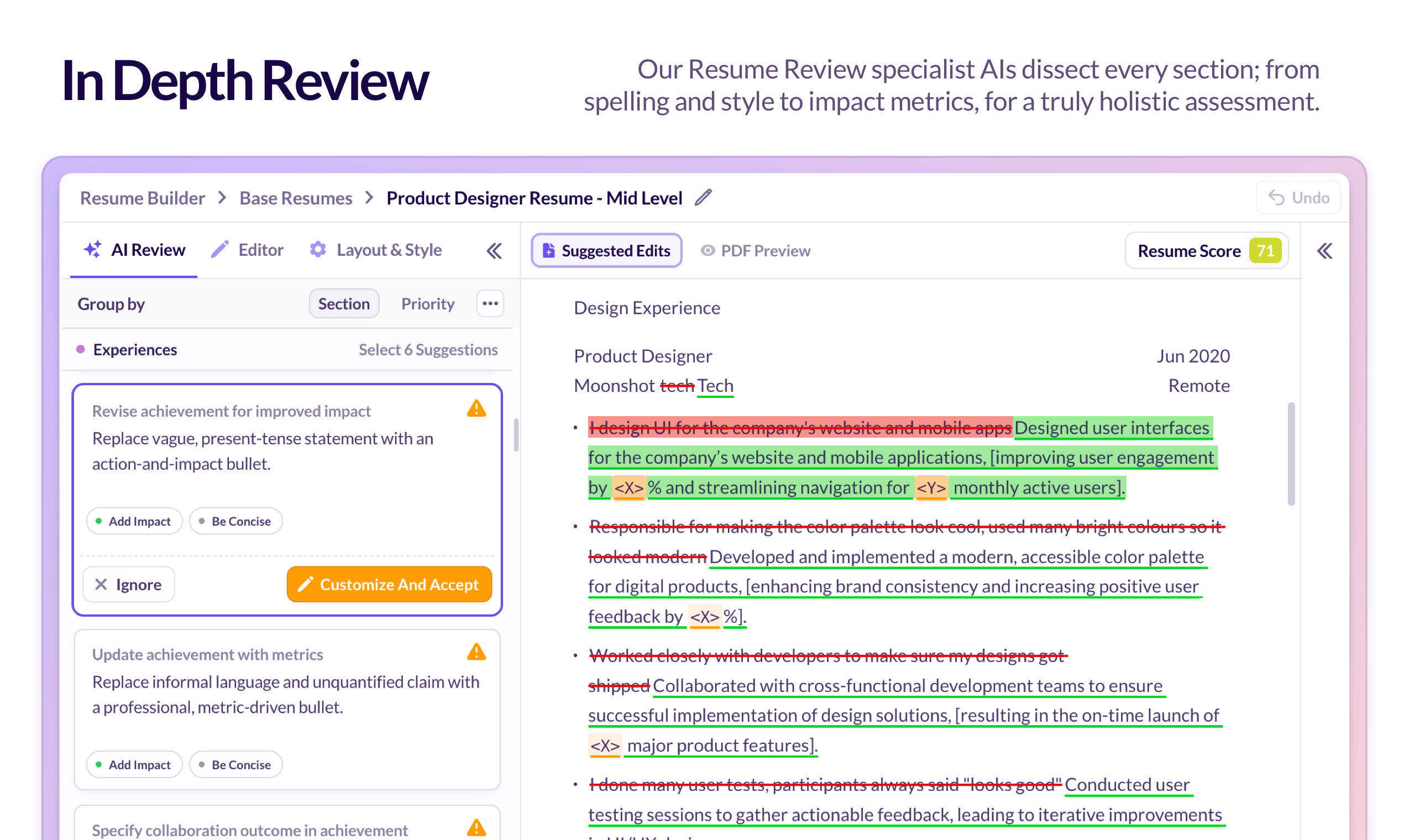 Huntr AI Resume Review & Tailor